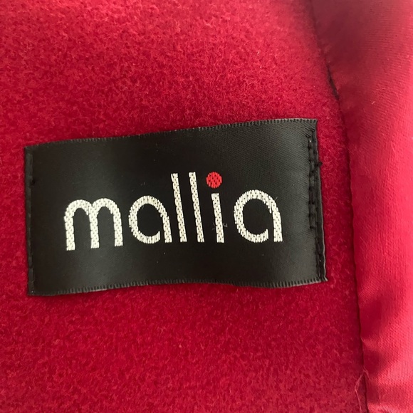 Vintage Mallia double breasted red wool coat size 14 - Picture 4 of 9